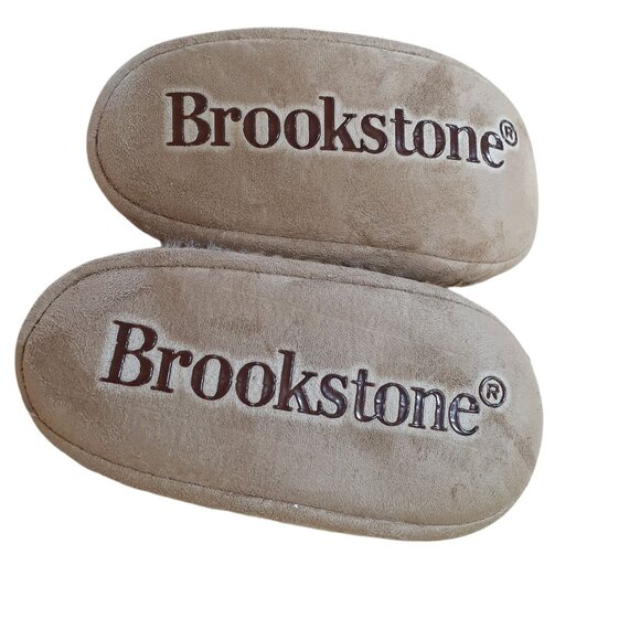 Brookstone Bootie Slipper Womens Size 5-6 Gray Faux Fuzzy Sherpa Indoor - Picture 4 of 5